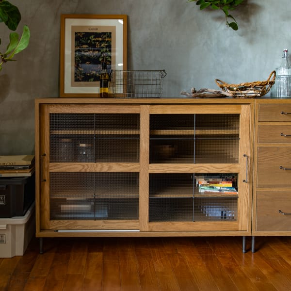 cadeal slide glass lowboard 1200