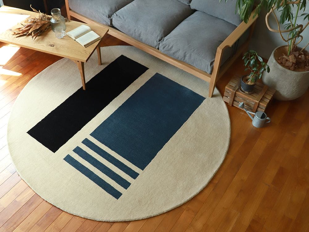 pell wool rug circle
