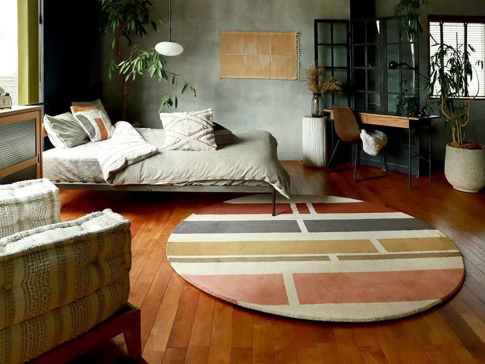 pell wool rug circle