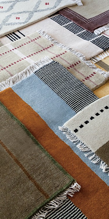 ラグを重ねた様子