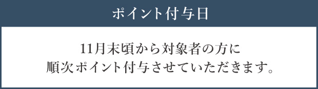 ポイント付与日