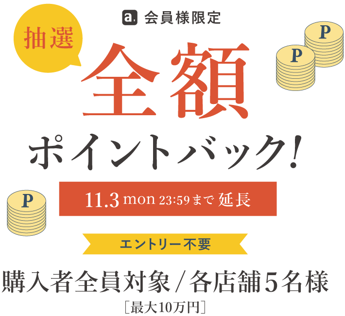 全額ポイントバック